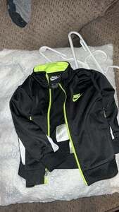 Nike Toddler Boys Black & Volt Green Tricot Tracksuit Set